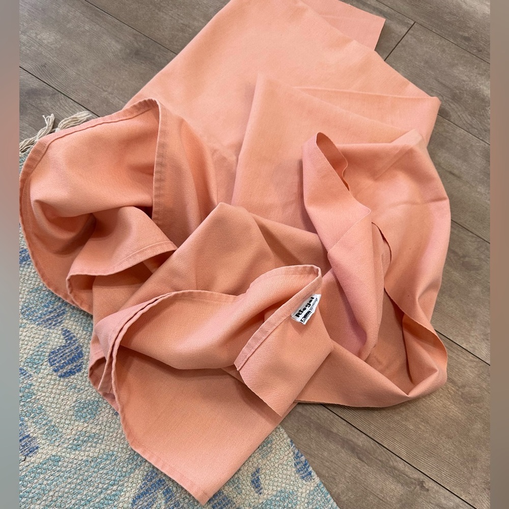 Vintage Riegel Salmon Tablecloth 54x54 Restaurant Quality Made in USA Gorgeous